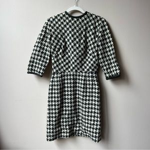 Vintage houndstooth 100% wool dress